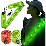 〔LINO PLANET〕 ランニング ライト LED ベルト 反射板 夜間安全 USB充電 充電式 たすき 反射バンド セーフティー用品 発光 蛍光 自転車 ウォーキング