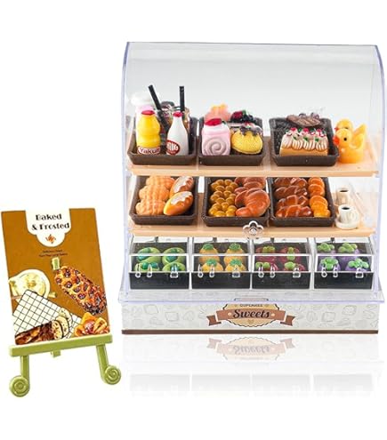 ミニチュア　セット　ドールハウス 食玩　ぷちドーナッツ　ドーナツトレイ　トング Amazon | 3ピース 1:12 ドーナツドールハウス ミニチュアトレイ