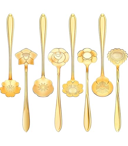 Creative Co-Op 5.35 Stainless Steel And Brass Spoons For Kitchen With