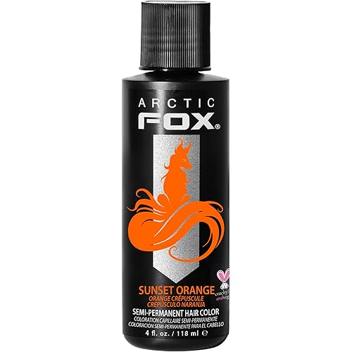 ARCTIC FOX 100% VEGAN SUNSET ORANGE SEMI PERMANENT HAIR DYE COLOUR 118 ML