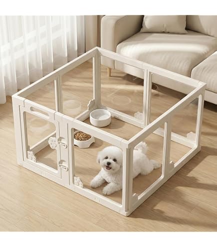 Amazon | FXW AuraSpace Pro 透明アクリル犬用サークル 室内用 60cm 8