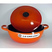 Amazon｜[ルクルーゼ] マルミット オレンジ 22cm 内側 マット  