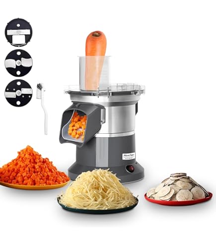 Amazon | JIAWANSHUN ダイスカッター 電動野菜カッター 600W 野菜角