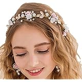 サンルート21 髪飾り ピアス セット ヘアアクセ 花柄 結婚式 パーティー イベント レディース (フリーサイズ)