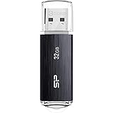 シリコンパワー USBメモリ 32GB USB3.2 Gen1 (USB3.1 Gen1 / USB3.0) フラッシュドライブ ヘアライン仕上げ Blaze B02 SP032GBUF3B02V1K