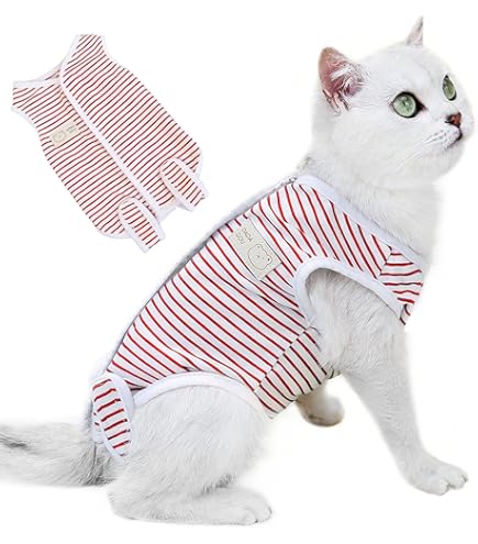 Amazon | 猫 術後服 メス オス 【獣医師監修】 トリプルマジックテープ