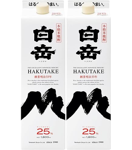 Amazon.co.jp: 白岳 米25° パック 1.8L × 6本 : 食品・飲料・お酒