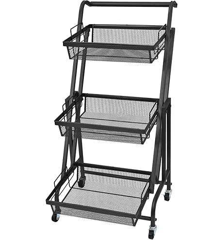 Amazon.co.jp: 折りたたみワゴン ブラック W90cm 1台 【陳列棚 陳列
