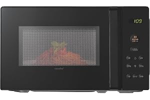 コンフィー(COMFEE') 電子レンジ 17L ターンテーブル 押しやすいボタン式 ヘルツフリー シンプル機能 消音モード付き 一人暮らし 二人暮らし 【メーカー保証2年】 CF-EM203-BK ブラック