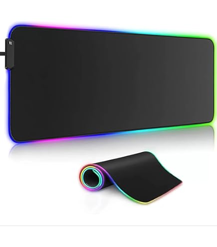 QUMOX 15W Fast Wireless Charging RGB Mouse Pad, Extra Large 800x300x4MM Led Gaming Mousepad With 10 Led Modes Smooth Surface Non Slip Mat For Gaming Desks Pcs And Office Use - View #9