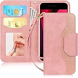 Skycase iPhone SE ケース 第3世代 2022 iPhone SE用ケース [第2世代] / iPhone8用 / iPhone7用 ケース ハンドメイド 高級PUレザー Qi ワイヤレス充電対応 手帳型 鏡 ミラー付き カードポケッ