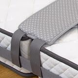 IMIEE ベッド 隙間パッド すきまパッド マットレス パッド ワイド 幅20cm すきまスペーサー 隙間スペーサー ベッド隙間埋め パッド すきま ベルト 連結固定 ズレ防止 日本語取付説明書付き (200*20*8cmすきまパッド +10mマットレスベルト)グレー