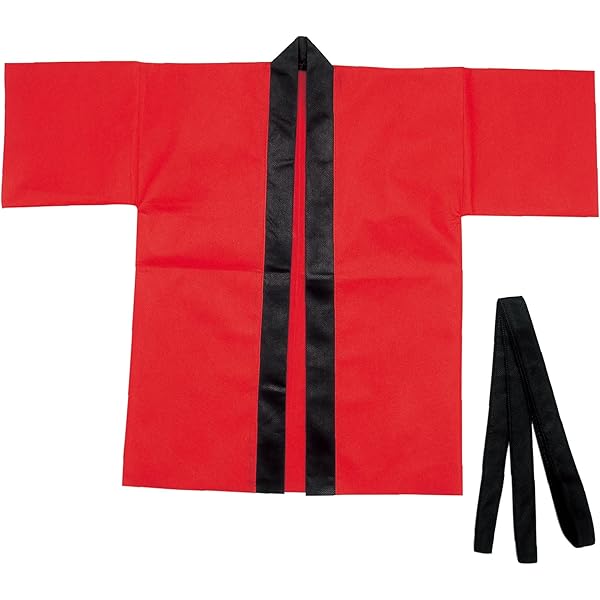 Amazon | カラー不織布ハッピ 大人用 L 赤 1360 【法被 はっぴ ハッピ