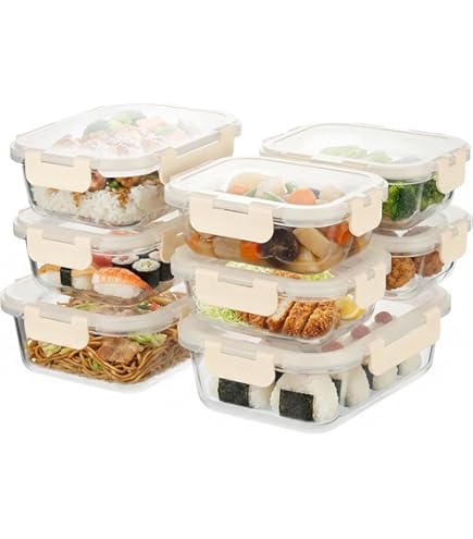 Amazon｜食品保存容器40個 密閉蓋付き (容器20個&蓋20個) 漏れ防止