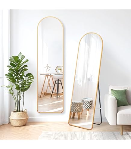 Amazon.co.jp: 全身鏡 姿見鏡 スタンドミラー ノンフレーム イレギュラ