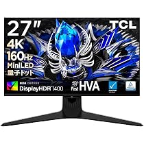Amazon.co.jp: TCL 27R83U 27インチ QD-MiniLED HVAパネル UHD 160Hz