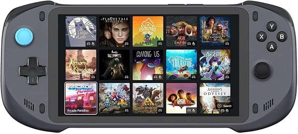 abxylute Cloud ハンドヘルド ポータブル リモートプレイ ゲーミングコンソール、Xbox Cloud Gaming、NVIDIA GeForce NOW、PlayStation、PC 対応、長時間バッテリー寿命、7インチ 1080P タッチスクリーン、軽量レトロゲームハンドヘルド - 64G (黒) - 1