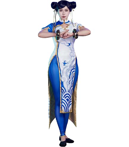 Amazon.co.jp: コスプレ衣装 春麗 チュンリー コスプレ衣装 : ホビー