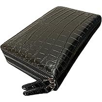 【実物撮影】クロコダイル ダブル ラウンドファスナー メンズ 長財布 新品 クロコダイル 多機能 長財布 メンズ ラウンドジップ 180度開く