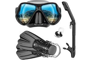 シュノーケルセット 大人 ドライスノーケル シュノーケルマスク フィット感シュノーケリングセット 子供 フィン シュノーケリング シリコン製 スノーケル 3点セット 足ひれ スノーケリングマスク 強化ガラス 初心者向け 男女兼用 浸水防止 グリーン