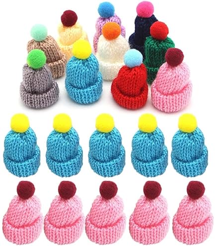 Amazon | 約100個 ミックス ミニニット帽 ポンポン付き ニットキャップ