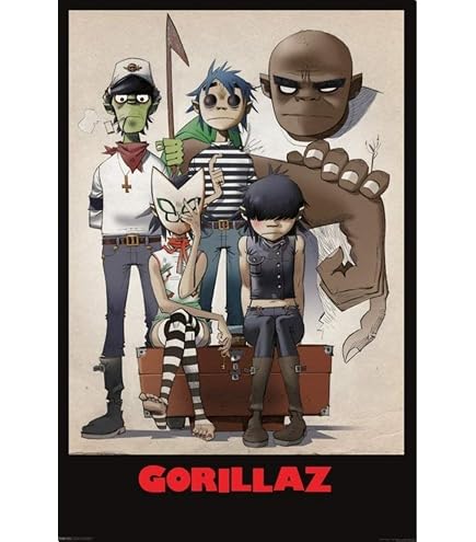Amazon.co.jp: Gorillaz - ミュージックポスター (プラスチックビーチ