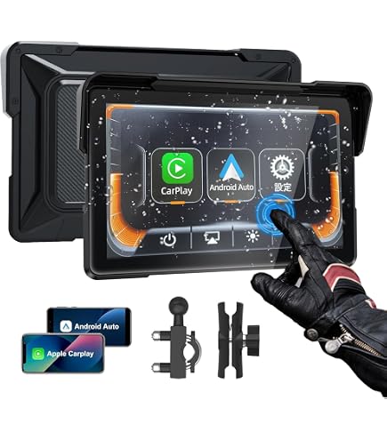 Amazon.co.jp: 7インチのバイク用レコーダー Android Auto CarPlay