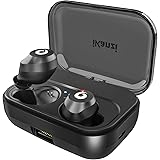 【進化版 IPX7完全防水 Bluetooth 5.0 】Bluetooth イヤホン 完全 ワイヤレス イヤホン 75時間音楽再生 iKanzi Bluetooth イヤホン AAC対応 Hi-Fi 高音質 マイク内蔵 自動ペアリング 充電式収納ケース付き iPhone/Android適用 左右分離型 Siri対応 (ブラック)