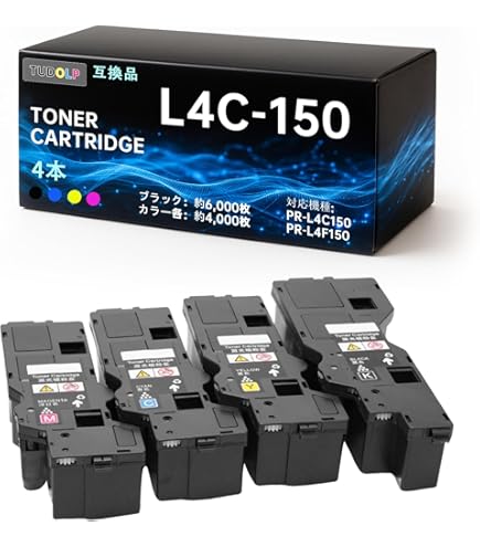 Amazon.co.jp: OGOUGUAN PR-L4C150 NEC用 大容量 (4色セット) PR