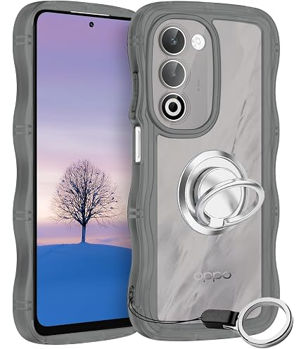 Amazon.co.jp: OPPO A5 5G ケース クリアブラック ウェーブ TPU波状の