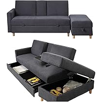 L字型ソファ　ローソファ　三人掛け　ソファベッド　オットマン LOWYA ソファ フロアソファ ローソファ 3人掛け カウチソファ ソファ