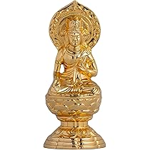 Amazon｜仏像 普賢菩薩 【小 7.4cm（金メッキ/24金） 仏師：渡辺景秋