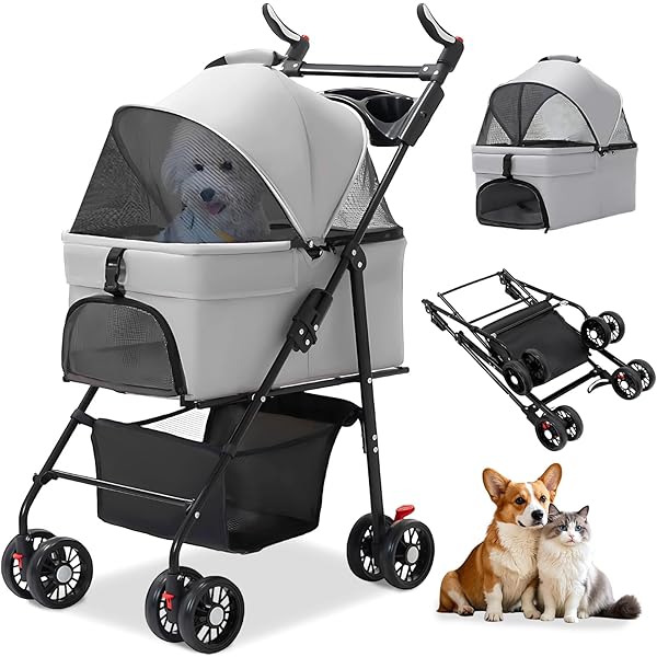 Amazon.co.jp: Kenyone ペット用ベビーカー 3イン1 犬用カート