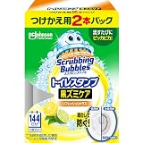 スクラビングバブル トイレ掃除 トイレスタンプ 漂白 黒ずみケア リフレッシュシトラス 詰め替え 2本(12スタンプ分) 付け替え用 トイレ洗剤 トイレ 掃除 洗浄剤 黒ずみ 消臭 汚れ防止 まとめ買い