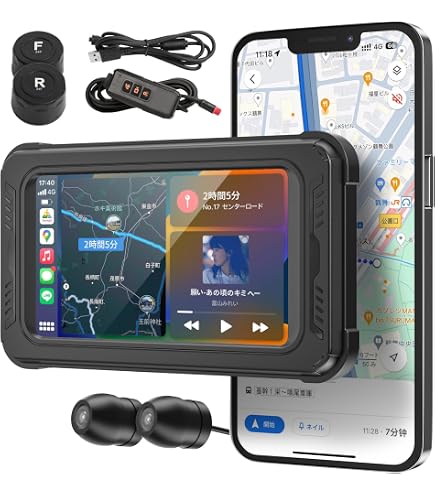 Amazon | ミヤビックス BOIFUN バイク用 5インチ ドライブレコーダー