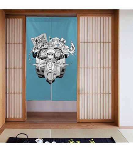 Amazon｜ゆるキャン△ カーテン のれん 間仕切り 暖簾和風 おしゃれ