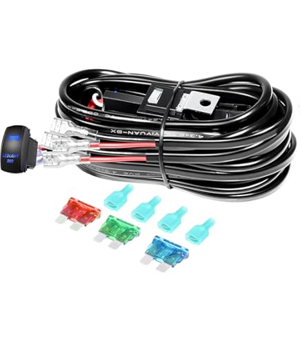 Amazon.co.jp: LEDライトバー配線ハーネスキット4リード12Vオンオフ