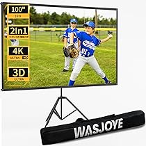 Amazon | Wasjoye プロジェクター スクリーン 100インチ 自立式