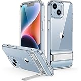 ESR iPhone 14 ケース iPhone 13 ケース メタルキックスタンドケース 3wayスタンドモード 米軍MIL規格の落下防止 ワイヤレス充電対応 スリム 特許取得済み スタンド付き ストラップホール付き 6.1インチ クリア