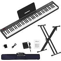 Amazon | OYAYO 電子ピアノ 88鍵盤 KP88SX MIDI対応 コンパクト