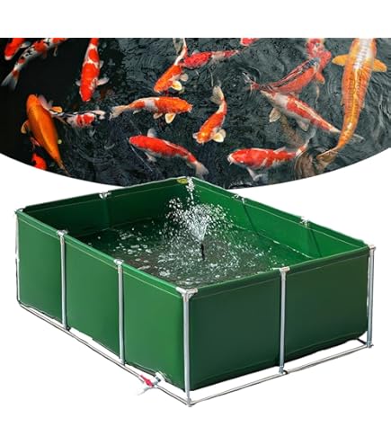 Amazon | FRP水槽 大 青い アクアリウム サカナ用 プラスチック