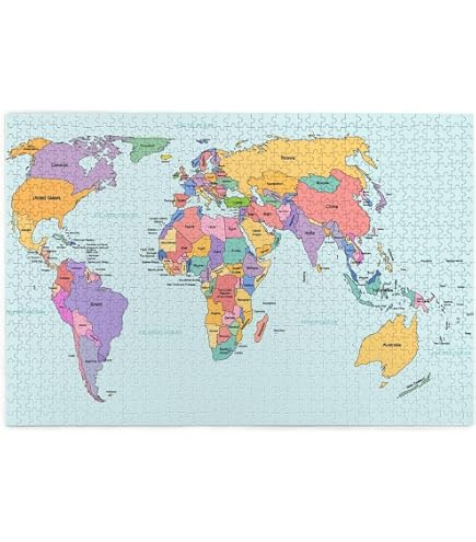 Amazon | 木製1000ピースのパズル 大人向けのジグソーパズル 世界地図