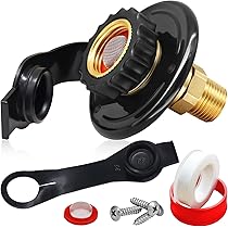 Rv Drinking Water Hose RV City Water Fill Inlet Flange Check Valve Water Hookup... Camco Rv Accessories - Foto 6