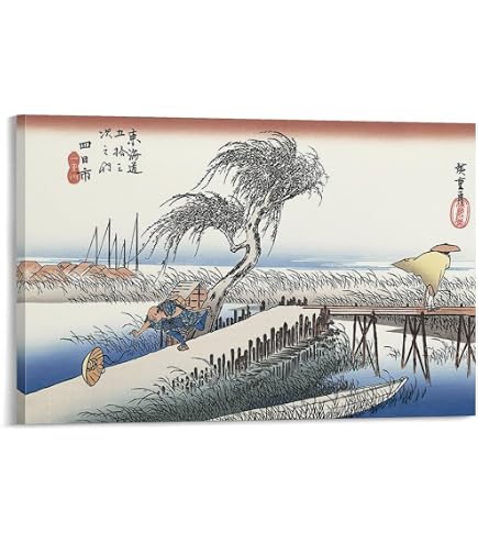Amazon.co.jp: 歌川広重 花鳥短冊傑作集 24枚揃 読売新聞 複製 浮世絵