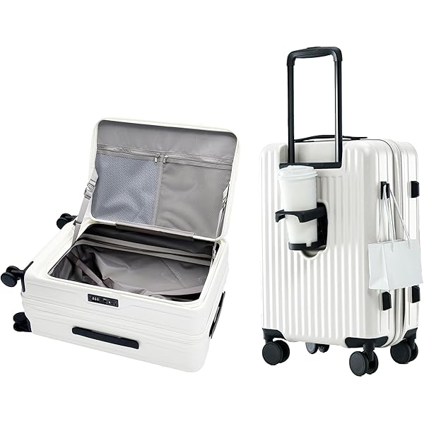Amazon.co.jp: [meer] スーツケース 片開き＋フロントオープン