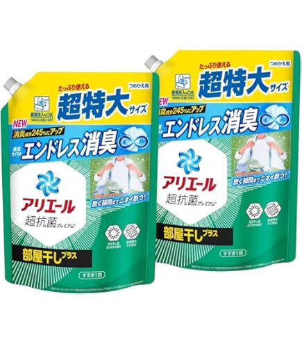 Amazon | アリエール 超抗菌ジェル 部屋干しプラス 超特大 詰め替え