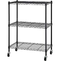 Amazon｜VECELO スチールラック 3段 幅60x奥行35x高さ83.5cm 各棚板耐