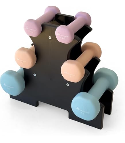 Belle Vous 2 Pack Of Adjustable Dumbbells 3-In-1 Set - 1-2KG/2.2-4.4lbs - View #2