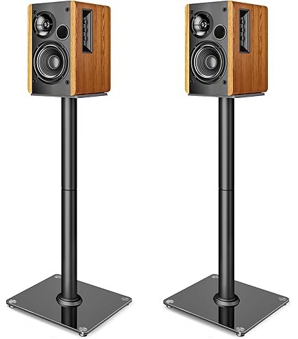 Amazon | スピーカースタンド 2 台 1 組 高さ 60cm 安定性 ブラック