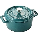 staub ストウブ 「 ミニ ピコ ココット ラウンド ミント 10cm 」 小さい 両手 ホーロー 鍋 IH対応 【日本正規販売品】 La Cocotte Round Mint Green 40501-429